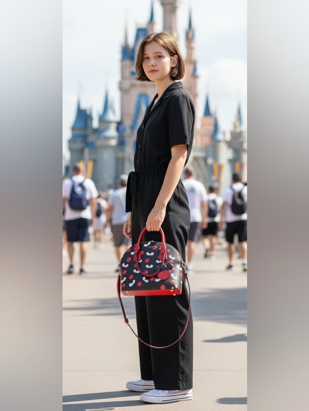 NEW LIKE Kate Spade ♠️ Disney Mickey Mouse ears Large Dome Satchel bag purse - Picture 9 of 10